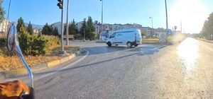 Karabük'te kırmızı ışık ihlalleri kask kamerasında