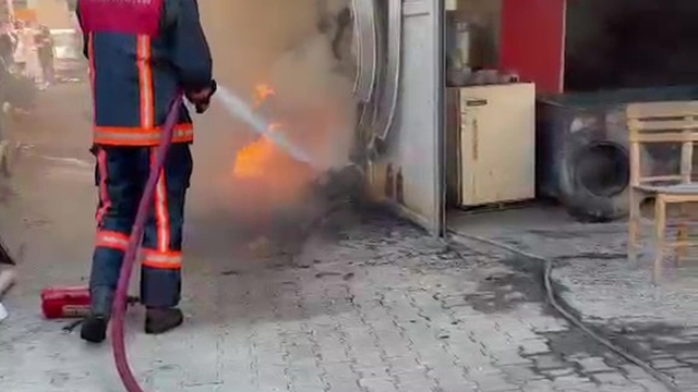 İşyerinde çıkan yangın söndürüldü