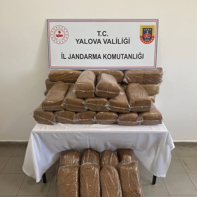 Yalova'da 160 kilo kaçak tütün ele geçirildi