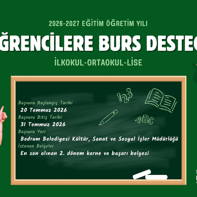 Bodrum Belediyesinden öğrencilere burs desteği