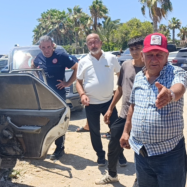 Otele ölçü almaya gitti, geri döndüğünde aracını yanmış halde buldu
Araç sa...