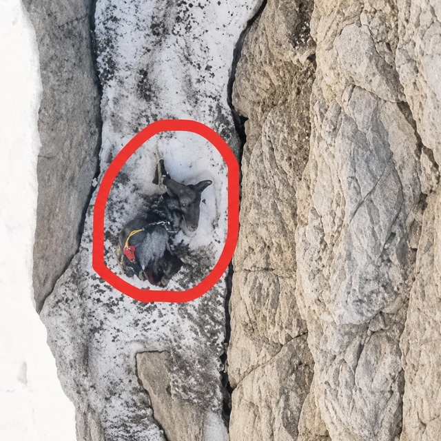 Ölen dağcının, 200 metre sürüklendikten sonra ipte asılı kaldığı bölge dron...