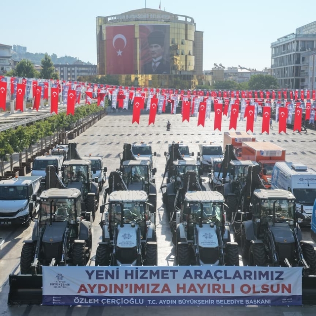 Aydın Büyükşehir Belediyesi filosuna 22 yeni araç takviyesi