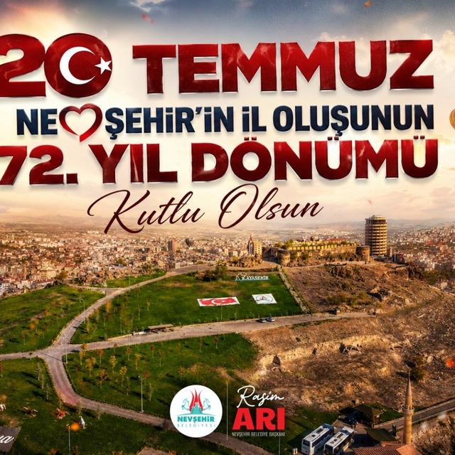 Başkan Arı'dan Nevşehir'in il oluşunun 72. yılı mesajı