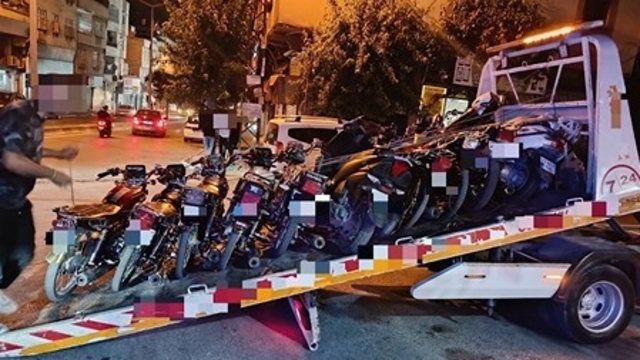 Gaziantep'te motosiklet denetimi: 208 sürücüye 3 milyon 907 bin lira ceza