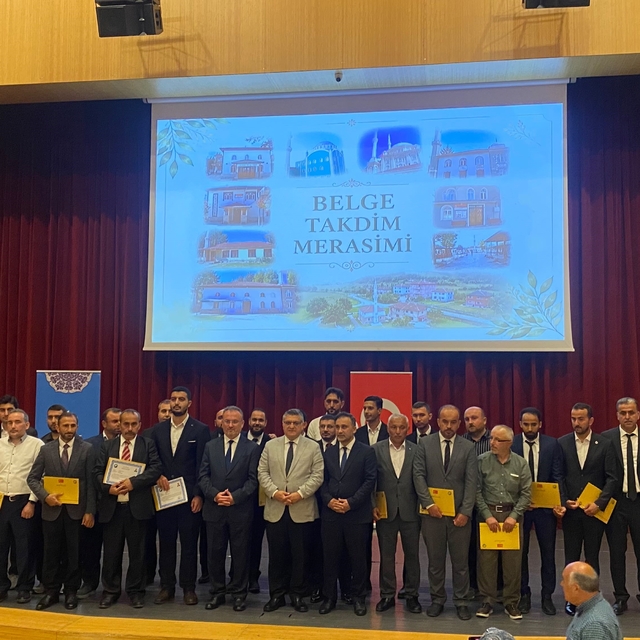Sinop'ta örnek cami bahçelerine başarı belgesi