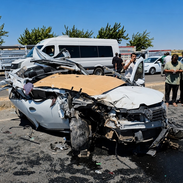 TIR'a arkadan çarpan otomobilin sürücüsü ağır yaralandı