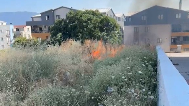 Bursa'da otluk alanda çıkan yangın söndürüldü