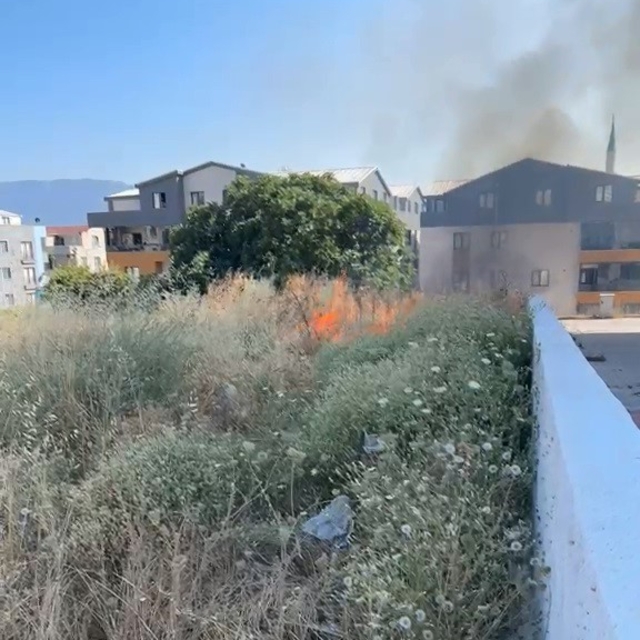 Bursa'da otluk alanda çıkan yangın söndürüldü