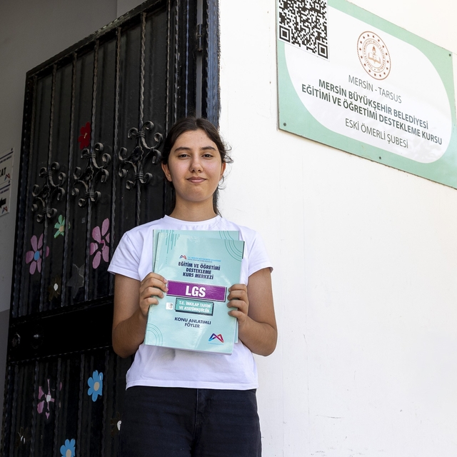 LGS'de Tarsus birincisi Mersin Büyükşehir Belediyesi kurs merkezinden