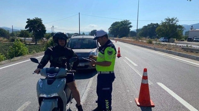 Çanakkale'de motosiklet denetimi