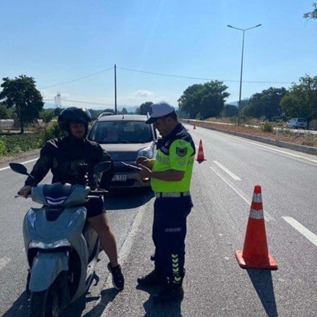 Çanakkale'de motosiklet denetimi
