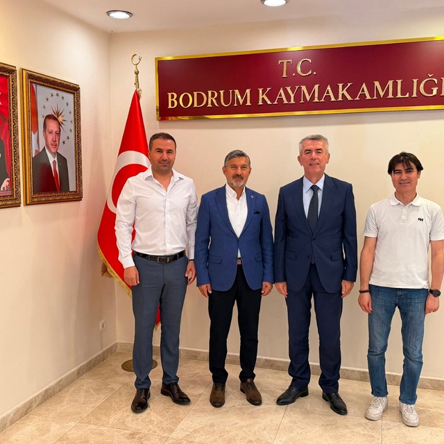 Uçak'tan Bodrum Kaymakamı Sırmalı ve İlçe Milli Eğitim Müdürü'ne ziyaret