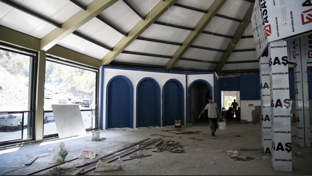 Karaçay Saklı Şelale'de sosyal tesis çalışmaları sürüyor