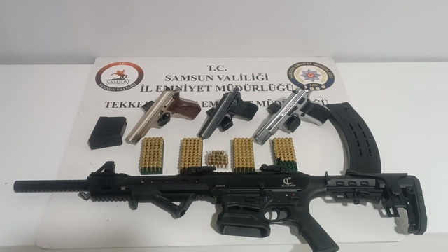Samsun'da ruhsatsız silah operasyonu