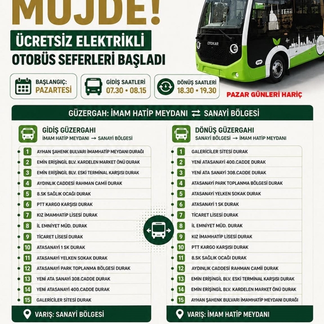 Niğde Belediyesi üreten ellerin yanında: Sanayi çıraklarına ücretsiz ulaşım