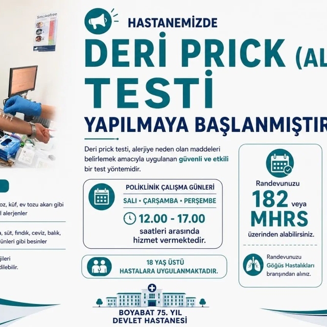 Boyabat'ta modern alerji tanı hizmeti hayata geçti