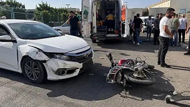 Siirt'te otomobil ile motosiklet çarpıştı: 2 yaralı