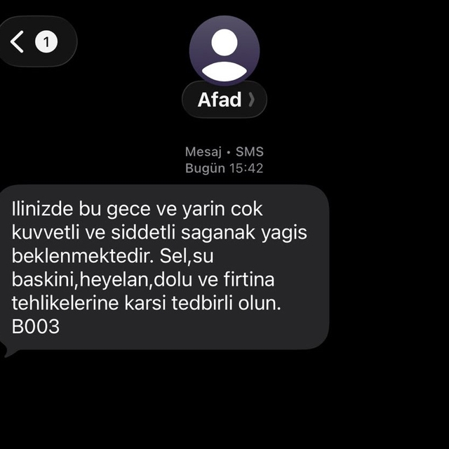 AFAD'dan vatandaşa beklenen yağışa karşı 'tedbirli olun' mesajı