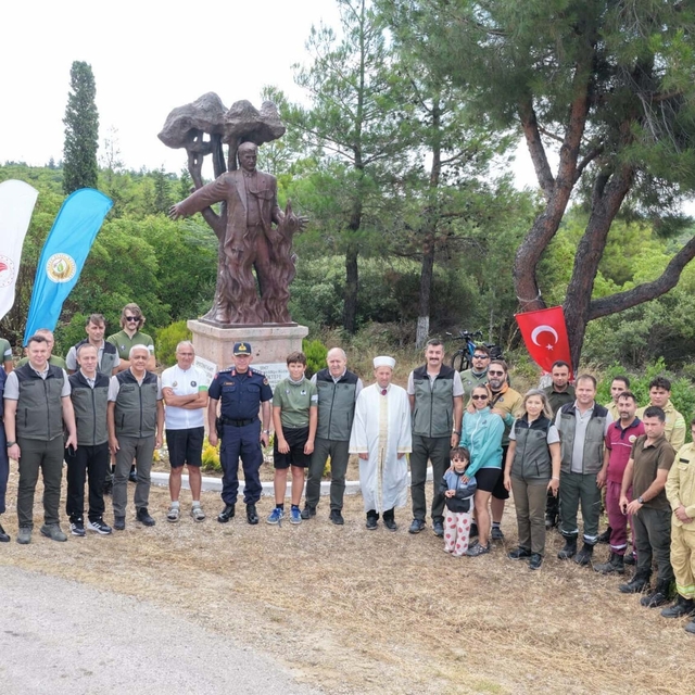 Çanakkale'de orman yangınında şehit olan bölge müdürü törenle anıldı
