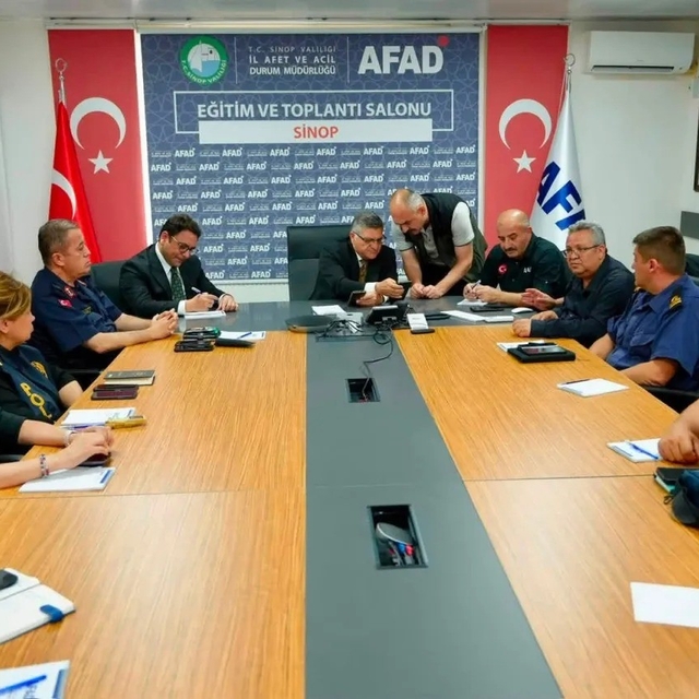 Sinop'ta afet mesaisi