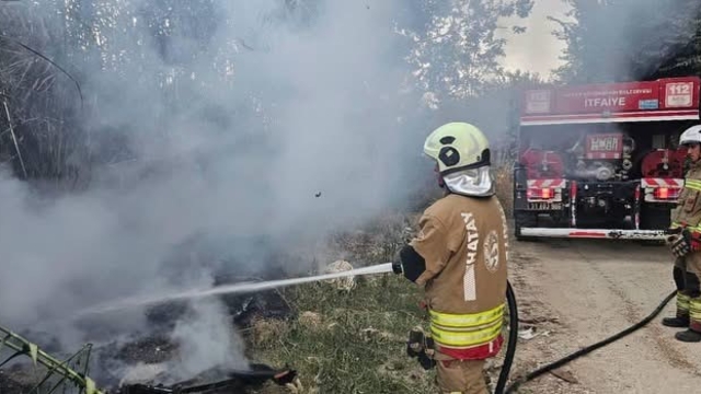 Defne'de sazlık alan yangını büyümeden söndürüldü