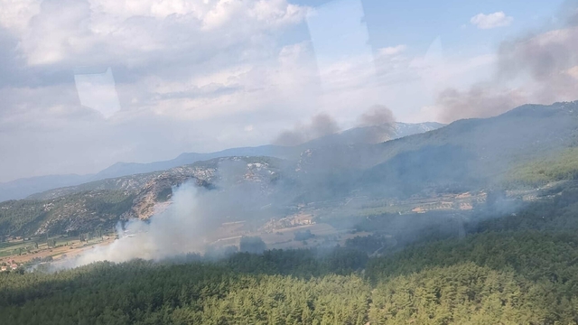 Muğla'da tarım arazisinde çıkan yangın ormana sıçradı