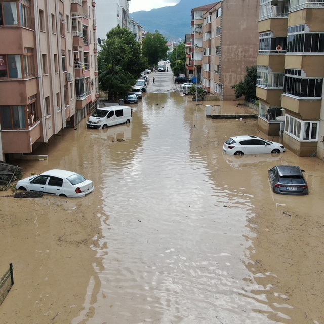 Selin vurduğu ilçe havadan görüntülendi