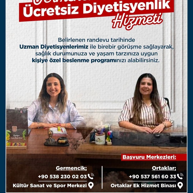Germencik Belediyesi vatandaşlara ücretsiz diyet hizmeti sunuyor