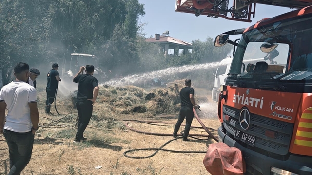 Van'da ot yangını