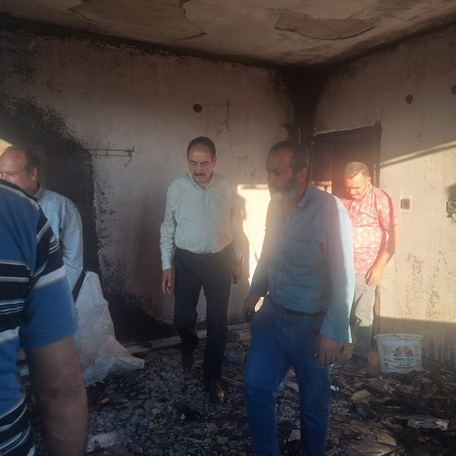 MESOB Başkanı Şevket Keskin'den yangınzede esnafa ziyaret