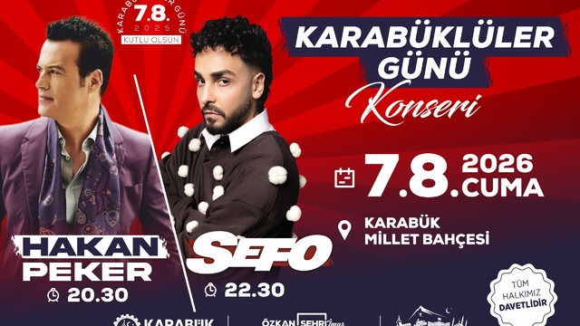 Karabüklüler Günü'nde Hakan Peker ve Sefo sahne alacak