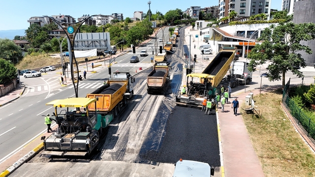Santral Rampası'na 9 bin 350 tonluk asfalt dokunuşu