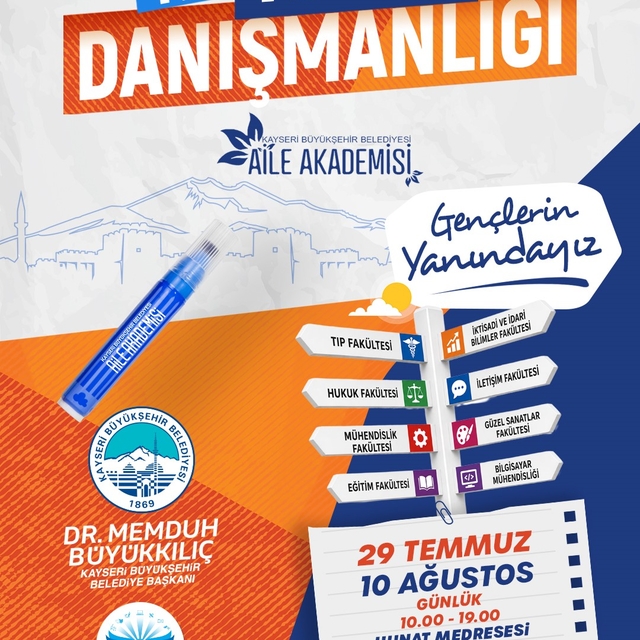 Kayseri Büyükşehir'den üniversite adaylarına ücretsiz YKS tercih danışmanlı...