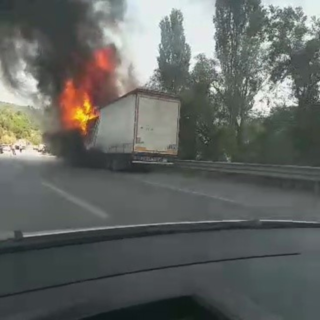 Gemlik'te tır yangını