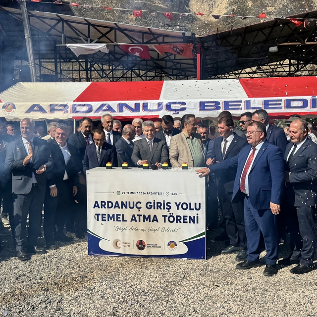 Artvin'de "Ardanuç Giriş Yolu" projesinin temel atma töreni yapıldı