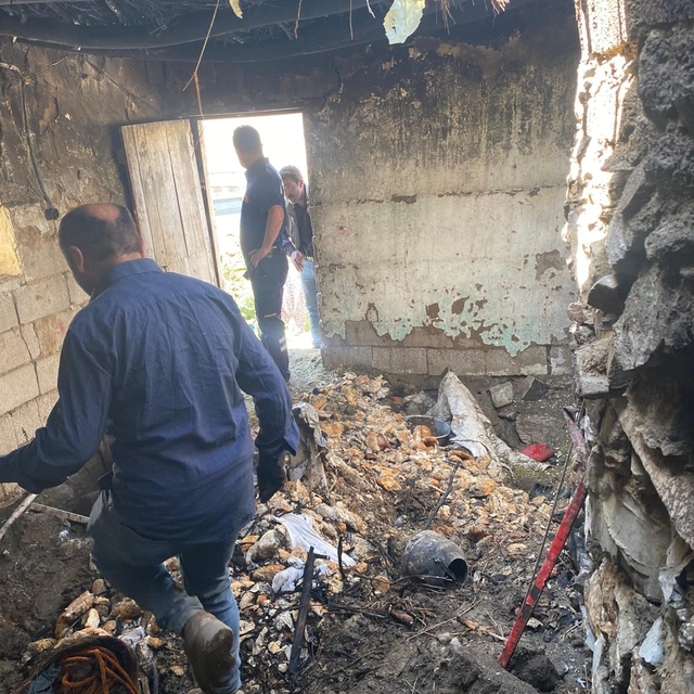Başkale'de tandır evi yangını