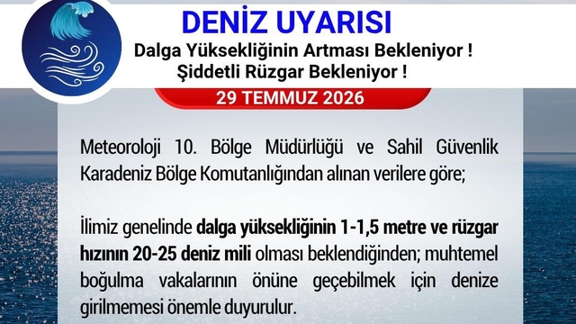 Karadeniz'de yüksek dalga uyarısı: "Denize girmeyin"