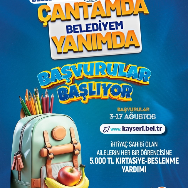 Başkan Büyükkılıç'tan öğrencilere 5 bin TL'lik kırtasiye-beslenme desteği:...