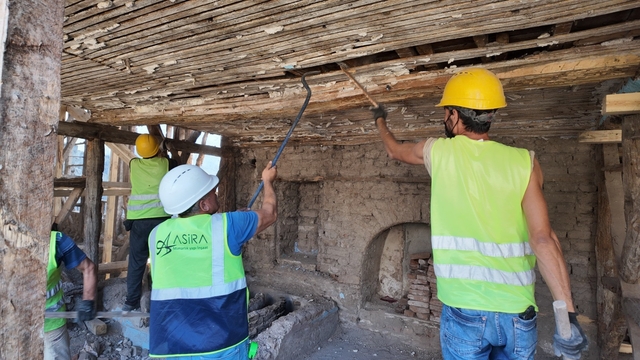 Tarihi Şerbetçioğlu Konağı'nda restorasyon çalışmaları başladı