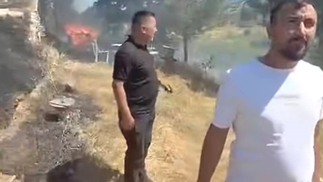 Emet'teki yangın kontrol altına alındı, ormana sıçraması önlendi