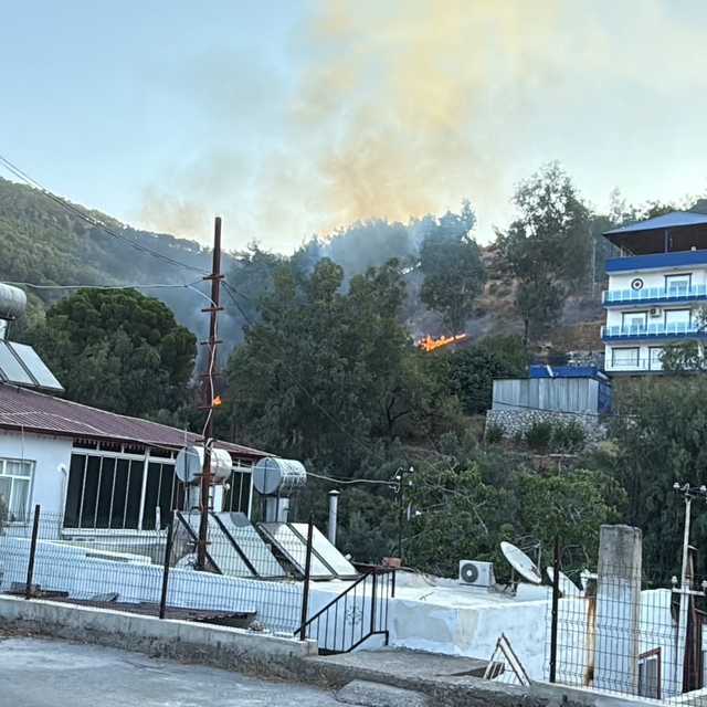 Anamur ilçesinde ağaçlık alanda çıkan yangın söndürüldü