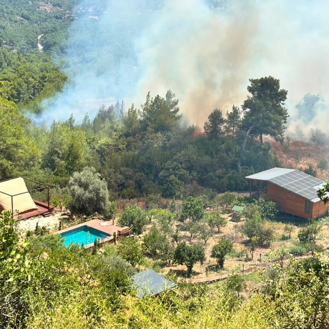 Kumluca'da orman yangını