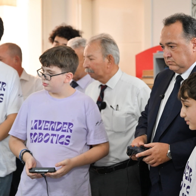 Başkan Dutlulu robotik takımını ziyaret etti