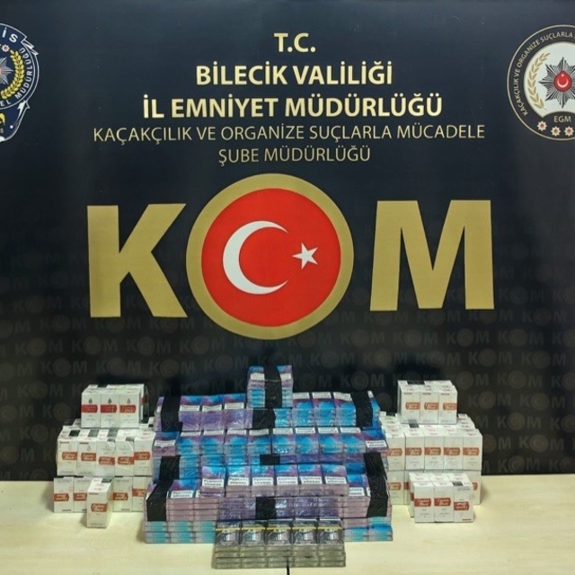 Bilecik'te 590 paket kaçak sigara ele geçirildi