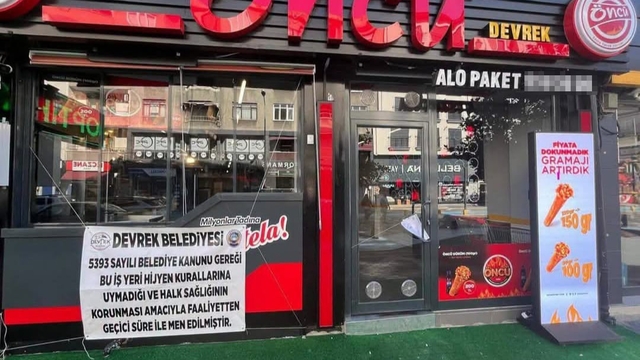 Devrek'te kurallara uymayan iş yeri mühürlendi