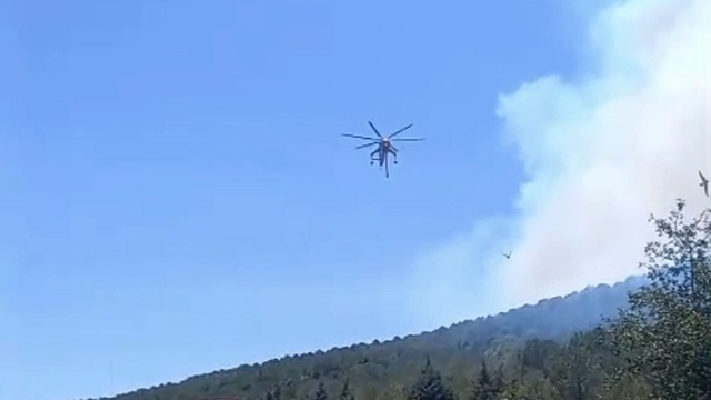 Balıkesir'de bir orman yangını daha
Gömeç'te alevlerle mücadele devam ederken, Sındırgı ilçesinde de yangın çıktı