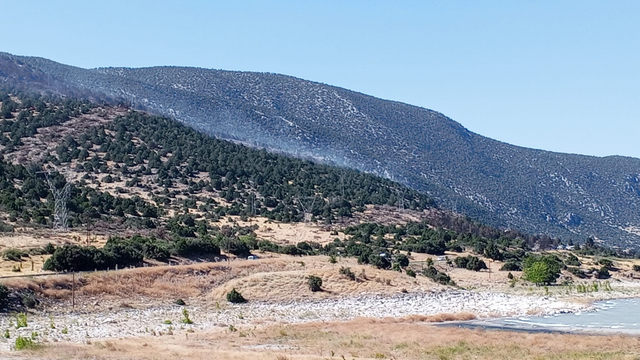Eğirdir Gölü kenarında 2 noktada yangın (2)