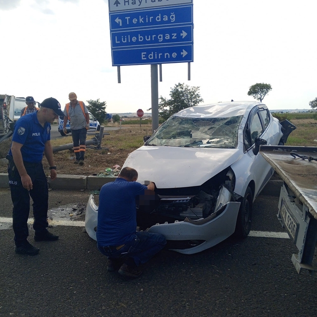 Tekirdağ'da trafik kazası: 2 yaralı