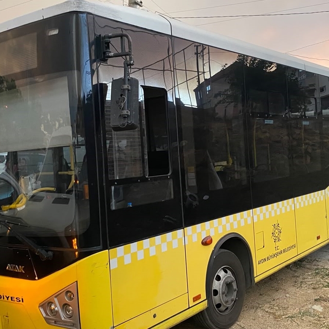Aydın Büyükşehir otobüsleri tahliye için beklemede